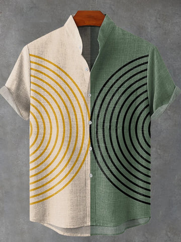 Vintage l Print Casual 100% Cotton Shirt